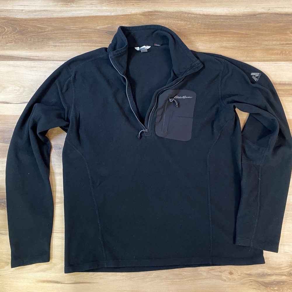 Eddie Bauer First Ascent Fleece Men L Polartec 1/4 Zip Gorpcore Lightweight